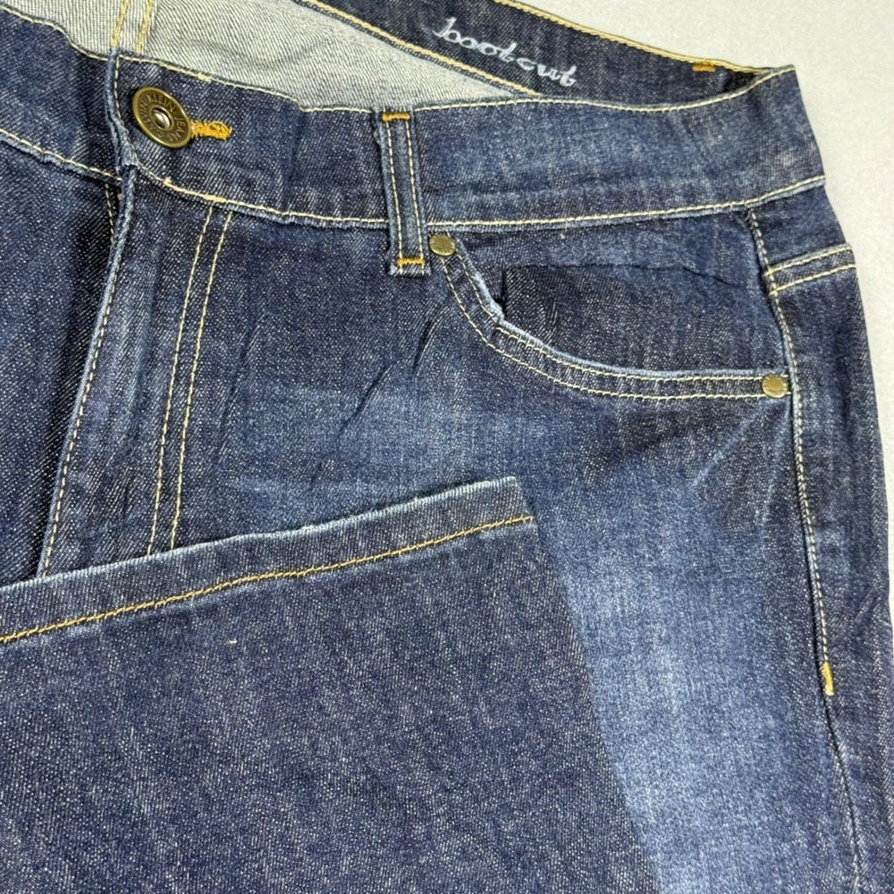 Calvin Klein Jeans Womens 18W Dark Wash Bootcut Denim Blue Pants